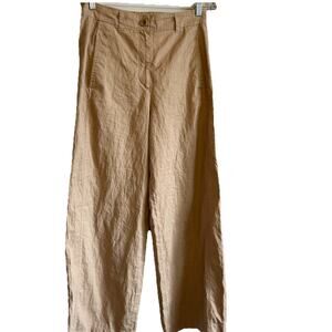 COS Wide Leg Pants 6 tan classic vacation Pockets Casual Office Resort Comfy EUC